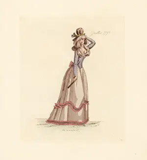 Augusteetienneguillaumot Prints: French woman wearing the fashion of July 1792