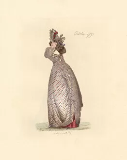 1791 Collection: French woman wearing the fashion of October 1791