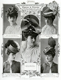 Images Dated 16th March 2016: French woman wearing straw hats for Spring 1906