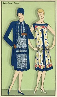 Sleeveless Prints: French womens fashion 1926