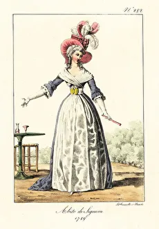 Fichu Prints: French women's fashion of the year of the Revolution, 1789