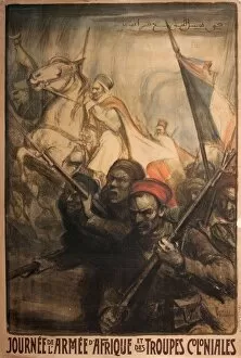 Images Dated 27th June 2011: French WW1 poster, African Army and Colonial Troops