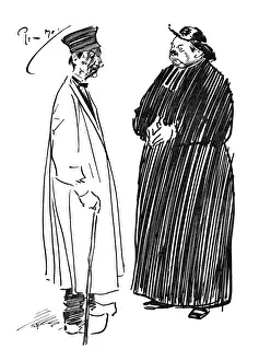 Confession Prints: Frenchman talking to a Priest - Picardy, France