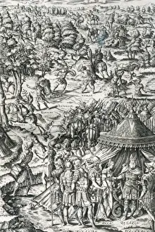 1583 Prints: The Frenzy of Orlando by Ludovico Ariosto. First Chant. Engr