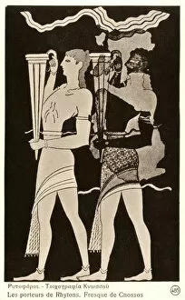 Rhyton Gallery: Fresco of two porters from Knossos, Crete, Greece