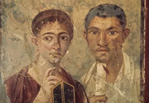 Pompeii Collection: Fresco portrait of Terentius Neo and his wife - Pompeii