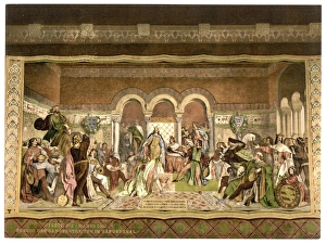 Thuringia Gallery: Fresco of the Singers Contest in the Sangersaal, Wartburg