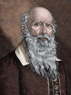 Bearded Prints: Friedrich Ludwig Jahn (1778-1852). Engraving. Colored