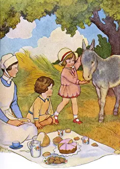 Nanny Prints: A Friend at the Picnic by Susan Beatrice Pearse