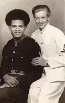 Afro Gallery: Two friends - A British Navy Sailor and a Pacific Islander