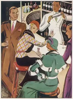 Shaker Prints: Friends Gathered at a Bar