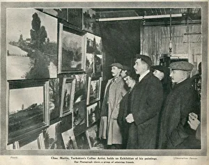 Talented Prints: Friends of the Yorkshire miner Charles Martin, who worked at Dinnington Colliery