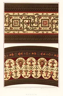 Ernst Wasmuth Prints: Frieze painted by Giulio Romano, Ducal Palace, Mantua