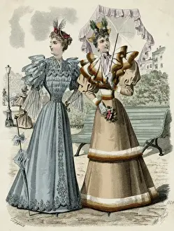 Flounces Prints: Frilly Fashions 1892