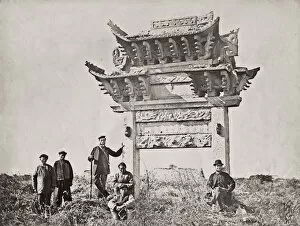 Frith Series, gateway, ancient tombs, China