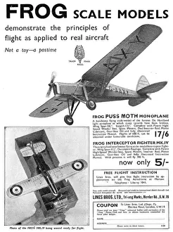 Interceptor Prints: FROG Scale Aircraft Models - FROG Puss Moth & Interceptor