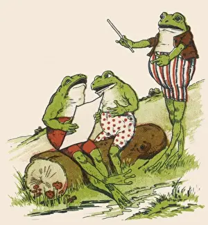 Serenading Prints: Frogs as Humans (2 of 5)