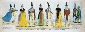 Front, side view and back front of a male and female crop