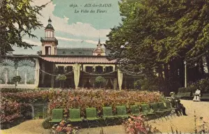 The frontage of the Villa Des Fleurs at Aux Le Bains, France