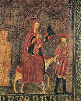 Frontal of Tordesillas. Gothic. 15th century. Flight into Eg Frontal of Tordesillas. Gothic. 15th century. Flight into Eg