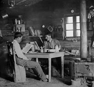 Emigrants Prints: Frontier emigrants hut, Canada