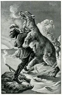 Publishers Prints: Frontispiece illustration, The Ice Desert, by Jules Verne
