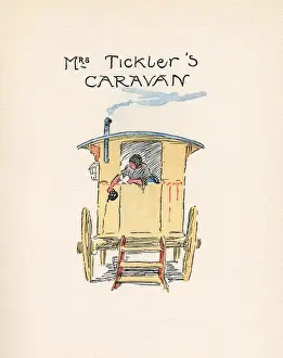 Tickler Prints: Frontispiece illustration, Mrs Ticklers Caravan