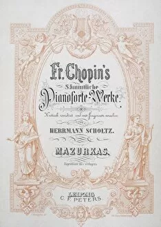 Pianist Gallery: Frontispiece of a mazurka by Chopin