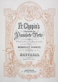 Pianist Prints: Frontispiece of a mazurka by Chopin
