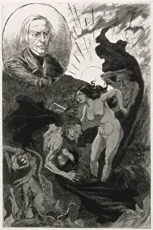 Extravagant Prints: Frontispiece to Michelet's LA SORCIERE [1911 edition] with portrait of the author