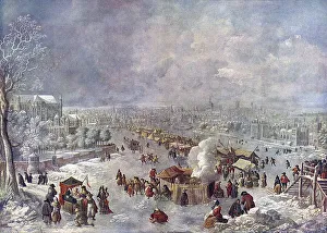 Stalls Collection: Frost Fair by Jan Griffier the Elder