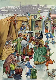 Pauline Gallery: Frost Fair on the Thames by Pauline Baynes