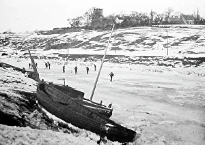 Tees Prints: Frozen River Tees, Yarm on Tees in the early 1880s