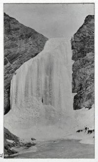Advance Collection: Frozen waterfall at Dota, ten miles from Phari, from a fascinating album which reveals new details