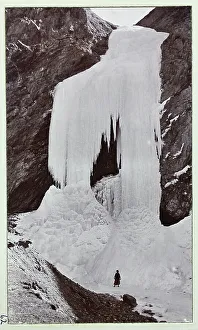 Tibet Prints: A frozen waterfall at Dotha, near Phari