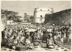 Zanzibar Prints: Fruit Market / Zanzibar