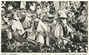 Tangiers Prints: Fruit Sellers - Tangiers, Morocco