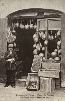 Fruit Shop selling Melons, dates and apples - Georgia