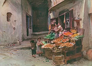 Greengrocers Collection: Fruit Stall at San Remo