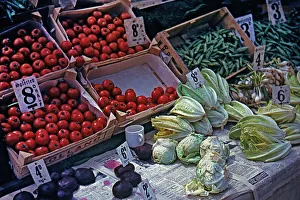 Stall Prints: Fruit and veg stall, East End street market, London
