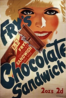 Images Dated 19th January 2009: Frys chocolate sandwich advert