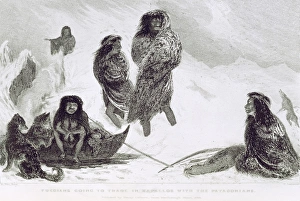 Terra Gallery: Fuegians going to trade with Patagonians in Zapallos
