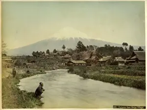 Fujiyama from Omiya village - Kusakabe Kimbei