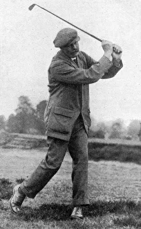 Images Dated 12th September 2020: Full-iron shot - golfer James Braid in action