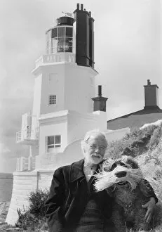 1984 Gallery: Fulton Mackay and Sprocket, filming in Cornwall