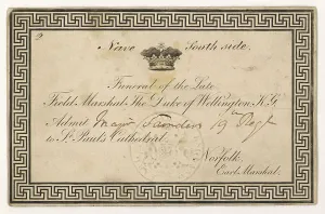 Funerals Prints: FUNERAL CARD: WELLINGTON