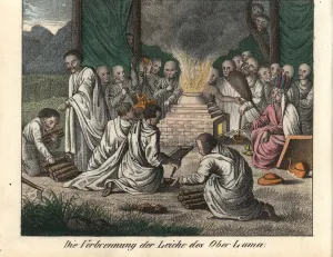 Lama Prints: Funeral ceremony of a top Lama in Tibetan Buddhism