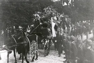 Assassination Prints: Funeral cortege, Archduke Franz Ferdinand and his wife