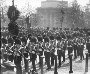 Grenadiers Prints: Funeral of Edward VII - Grenadiers marching