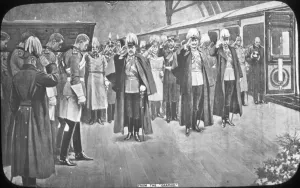 Mourners Prints: Funeral of Edward VII - (Royal) Mourners at Paddington